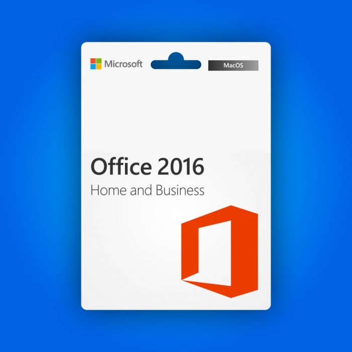 Microsoft Office 2016 Home & Business Lisans Anahtarı (MacOS)
